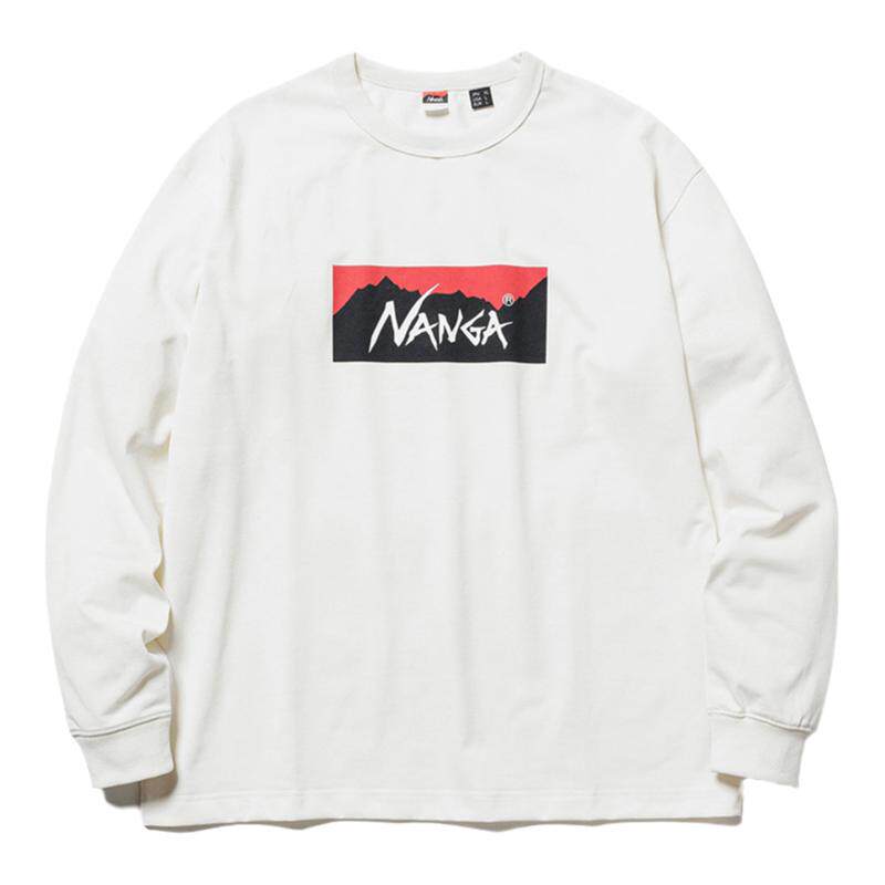 NANGA户外街头潮流宽松长袖T恤不易皱ECO HYBRID BOX LOGO TEE