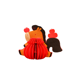 马年春节立体摆件手工diy花瓶客厅玄关前台装饰布置新年拍照道具