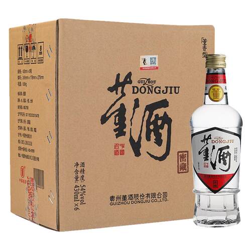 董酒白标老八大名酒复刻54度430ml*6瓶董香型白酒整箱纯粮自饮