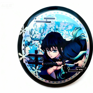 鬼灭之刃周边吧唧谷子徽章双闪蝴蝶忍我妻善逸炭治郎镭射多尺寸