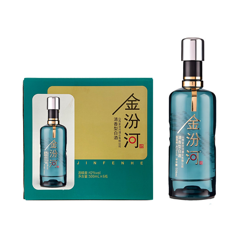 金汾河青粹 清香型白酒 42度500ml*6瓶 收藏自饮送礼 光瓶整箱