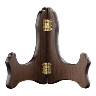 普洱茶架子实木茶饼架七子饼摆放架白茶瓷盘圆盘工艺品支架展示架