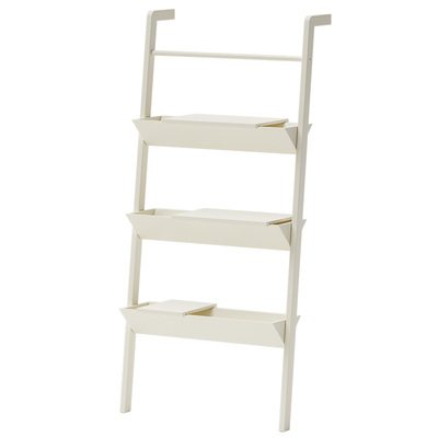 高级感实木梯形多层靠墙置物架