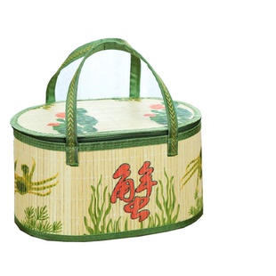 竹篮礼盒螃蟹包装盒粽子鸡蛋中秋月饼香肠竹筐 河蟹大闸蟹篮子