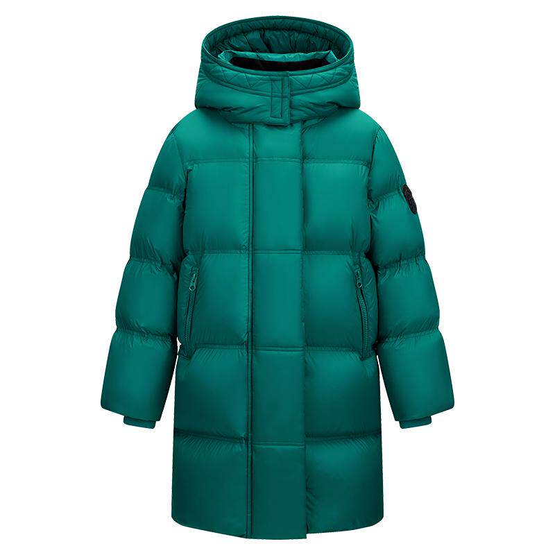 雪中飞中长款黑金儿童羽绒服加厚