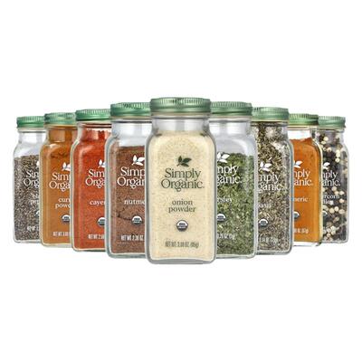 美国进口Simply Organic姜黄粉卡宴辣椒粉肉桂咖喱粉健康调料合集