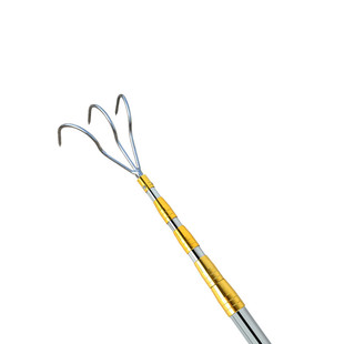 除水草耙子钓鱼捞水草搂草神器赶海小耙子不锈钢抄网杆配件打捞钩