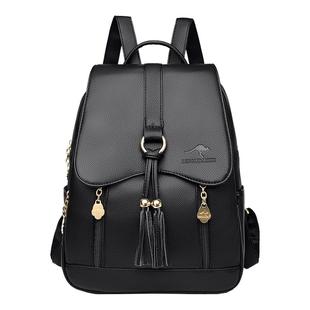 真皮双肩包女2025年新款潮流女妈妈大容量头层牛皮女士软皮背包潮