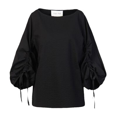 MYA宽松休闲短袖微褶皱肌理衬衣