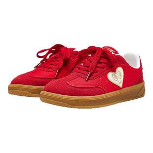 查尔斯桃心2025秋季新款舒服不累脚女鞋流行爆款通勤百搭德训鞋