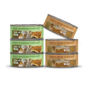 【自营】荒野盛宴无谷鲜肉鹿肉鳟鱼三文鱼湿粮猫罐头85g*6罐