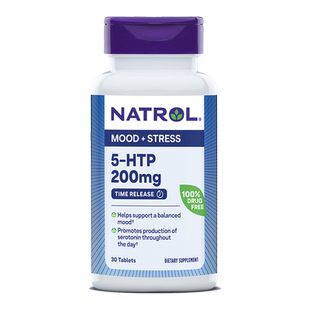 【自营】Natrol成人5-HTP极强型200mg定时缓释30片改善情绪睡眠