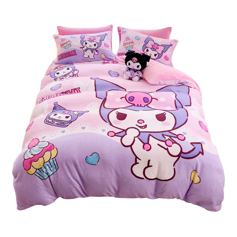 三丽鸥凯蒂猫床上四件套纯棉女孩