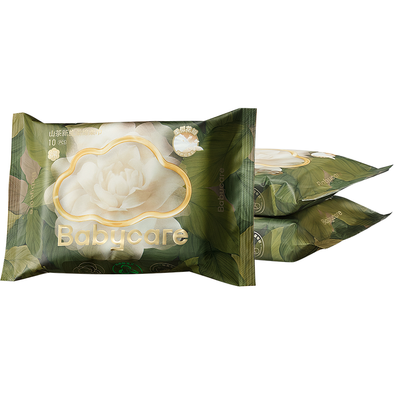 【天猫U先】babycare山茶面膜柔巾超柔加厚洗脸巾10抽3包