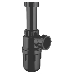 实验室水槽PP防臭器防虹吸瓶式存水器 存水壶下水堵臭器P形存水弯