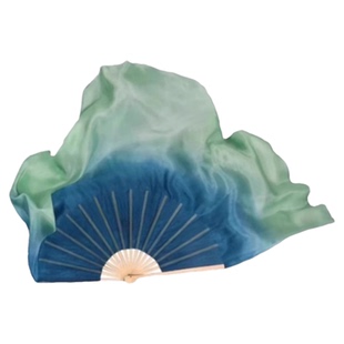 关山酒舞蹈扇子道具古风古典舞真丝双面渐变色舞台表演出专用稠扇