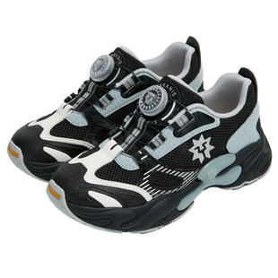 泰兰尼斯春季新款童鞋儿童运动鞋男童防滑软底跑步鞋女童旋钮鞋子