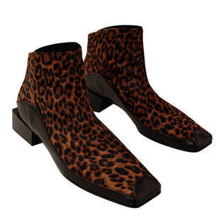 Le' Murmure 几何诗篇 秋冬新款立方根裸靴 油蜡胎牛皮极简短靴女