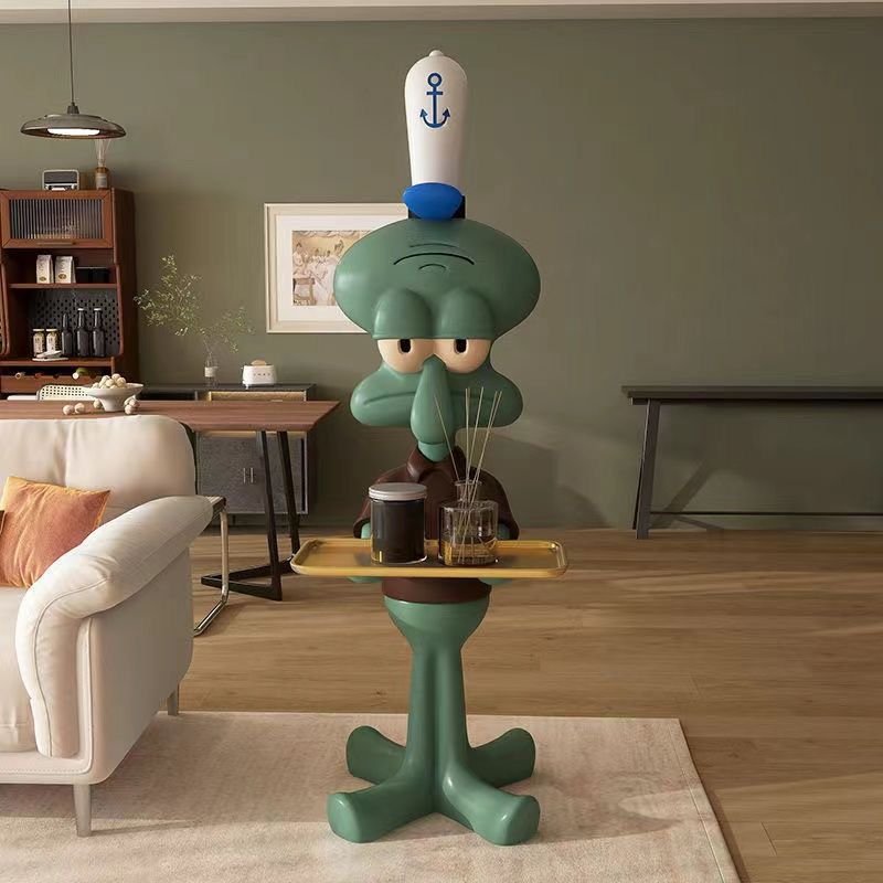 章鱼哥超大托盘电视柜沙发旁边落地装饰搬家乔迁新居开业礼物摆件