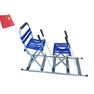 可折叠冰车亲子冰车儿童双人成人冰爬犁滑冰车单人厚加宽钎子户外