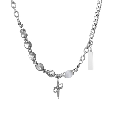 VOYAGE镶钻环绕星芒项链小众设计