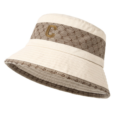 CACUSS纯棉显脸小遮阳渔夫帽女夏