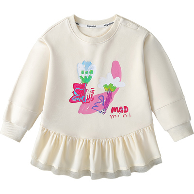 mqdmini秋女童可爱印花卫衣