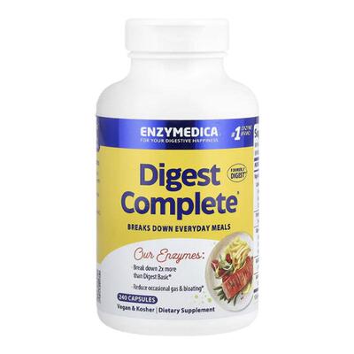 Enzymedica完整消化酶配方肠胃帮助营养吸收蛋白酶高含量乳糖酶