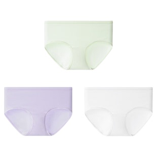 古今女士母婴级7A抗菌内裤纯棉裆无痕中腰高弹透气舒适三角裤