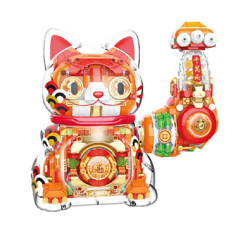 JAKI超级招财猫积木玩具