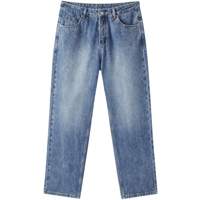 gxg.jeans男装 浅蓝色水洗清新简约休闲牛仔长裤男 25年夏新品