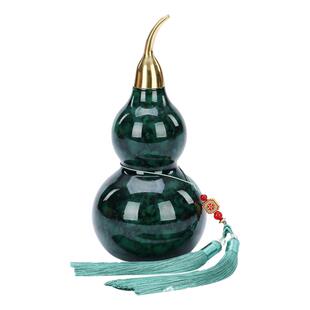 黄铜开口葫芦摆件车载家居挂件新中式客厅办公室装饰品乔迁礼品