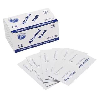 75度一次性酒精棉片手机消毒棉片大号旅行清洁耳洞单独包装100片