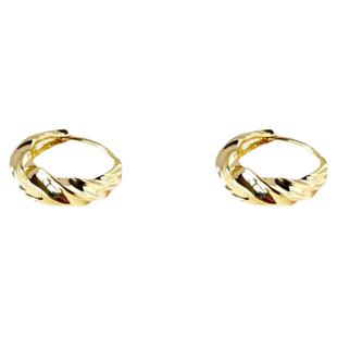 Pressing Loveins风简约气质牛角包耳扣精致小巧小耳坠睡觉不用摘