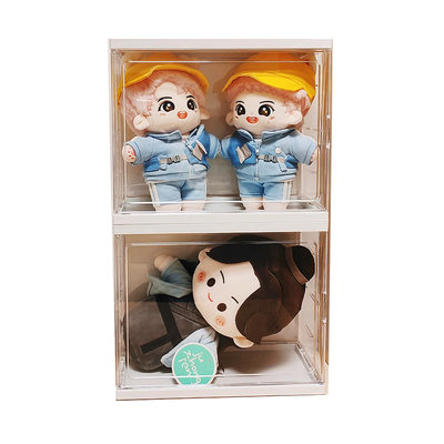 棉花娃娃收纳盒透明亚克力手办