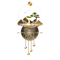 流水生財玄關(guān)裝飾畫山水高檔立體