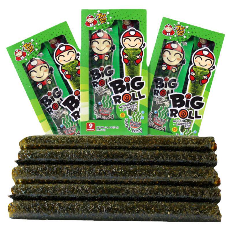 TaoKaeNoi老板仔海苔卷泰国进口即食网红紫菜卷休闲零食小老板