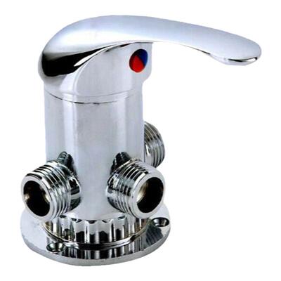 太阳能热水器混水阀冷热水龙头明装三通带上水开关洗澡淋浴花洒