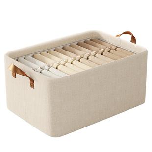 收纳箱家用整理盒衣柜收纳分层神器可折叠放衣服裤子布艺收纳筐