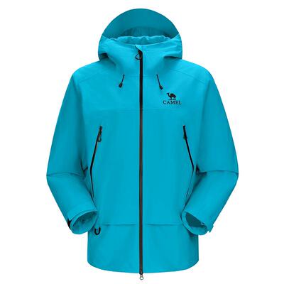 骆驼户外潜水蓝彩壳冲锋衣女2026春季新款硬壳外套防水防风登山服
