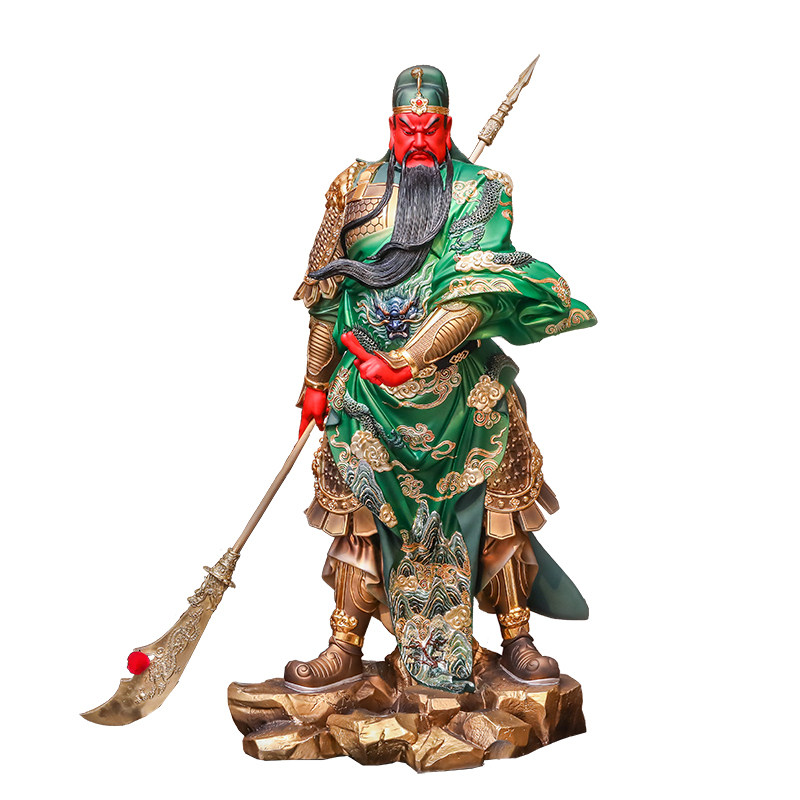 武圣关公武财神剑指关公铜像摆件