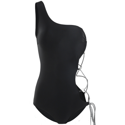 欧美ins纯欲风性感辣妹绑带泳衣