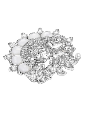 【朱珠共创】MOH年度金标系列银狮水晶贝母指环莲花可调节戒指