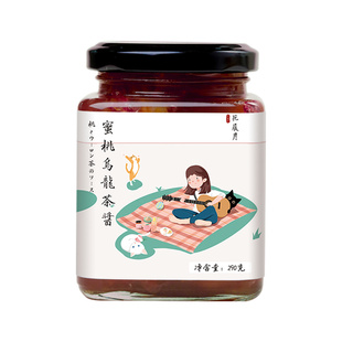 蜜桃乌龙茶酱白桃水蜜桃果酱果味茶冲泡饮品百香果蜂蜜柚子柠檬茶