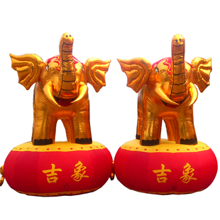 婚庆气拱门大象吉象充气气柱金象背绣球道具气模金狮子麒麟彩虹门