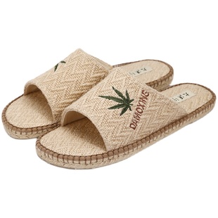 大漠行非遗麻编男士女士情侣拖鞋草鞋吸汗透气手工编织简约舒适