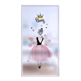 客厅玻璃静电贴纸卫生间浴室翻新贴膜防偷窥贴卧室移门卡通装饰