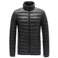 鸭鸭轻薄羽绒服男立领运动外套