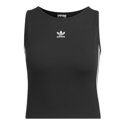 阿迪达斯三叶草女子2026夏季透气百搭修身辣妹运动背心T恤 KB6417