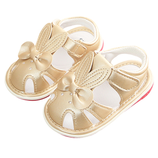 宝宝鞋子女宝宝夏款婴儿凉鞋透气软底夏天女公主洋气夏季白色清仓